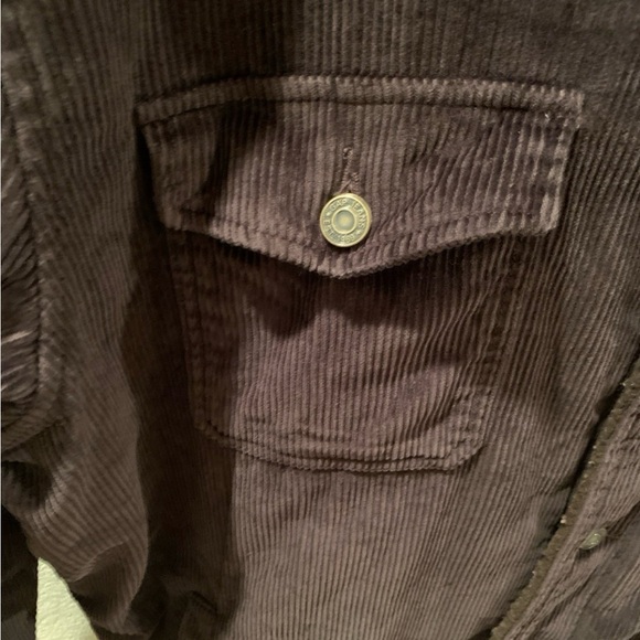 Men’s GAP Chocolate Brown Corduroy Sherpa Lined Trucker Jacket - Picture 7 of 12